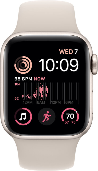 Apple Watch SE 2022, Cellular, 40mm, Starlight, Starlight Sport Band_1489175059