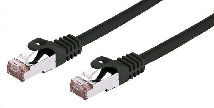 C-TECH kabel patchcord Cat6, FTP, 0.25m, černá_1366273697