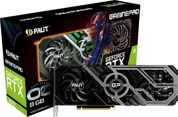 PALiT GeForce RTX 3070 GamingPro OC, LHR, 8GB GDDR6_1388800363