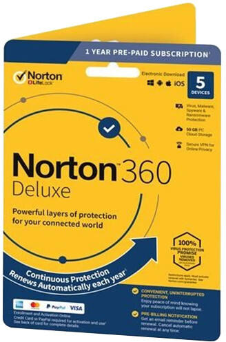 Norton 360 Deluxe 50GB + VPN 1 uživatel, 5 zařízení, 1 rok_811674161