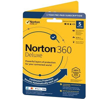 Norton 360 Deluxe 50GB + VPN 1 uživatel, 5 zařízení, 1 rok O2 TV HBO a Sport Pack na dva měsíce