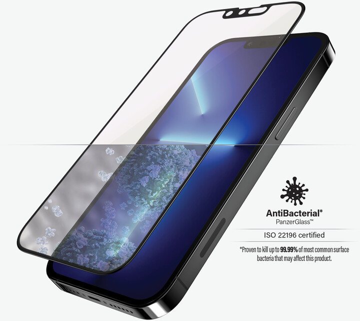 PanzerGlass ochranné sklo Edge-to-Edge s Anti-Bluelight pro Apple iPhone 13 Pro Max, černá_1676647532