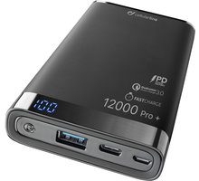 CellularLine powerbanka FREEPOWER MANTA PRO+ 12000mAh, USB-C + USB port, Quick Charge 3.0, černá_1044780067