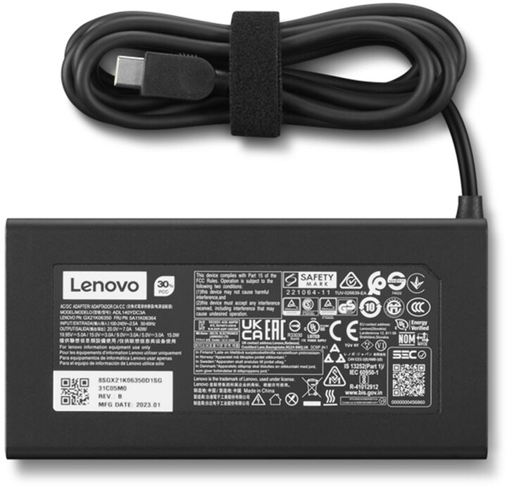 Lenovo napájecí adaptér, USB-C, 140W, černá_1224207605