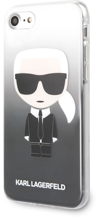 Karl Lagerfeld ochranný kryt Iconic Degrade pro iPhone 7/8/SE2, černá_1610721008
