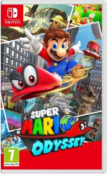 Nintendo Switch, červená/modrá + Splatoon 2 + Super Mario Odyssey_1487289990
