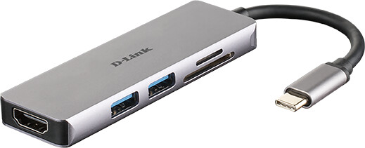 D-Link USB-C Hub 5v1, HDMI, čtečka karet SD/microSD_844031349