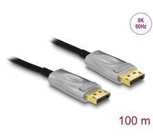 DeLock kabel aktivní optický DisplayPort - DisplayPort, M/M, 8K@60Hz, 100m, černá_210936034