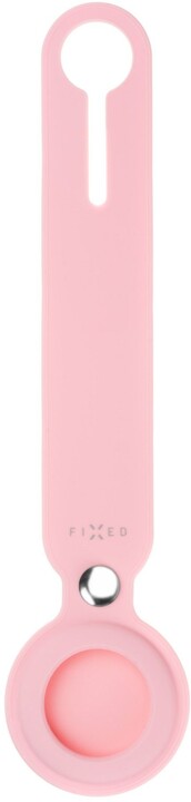 FIXED silikonové pouzdro s popruhem Silky pro Apple AirTag, růžová_1977016218