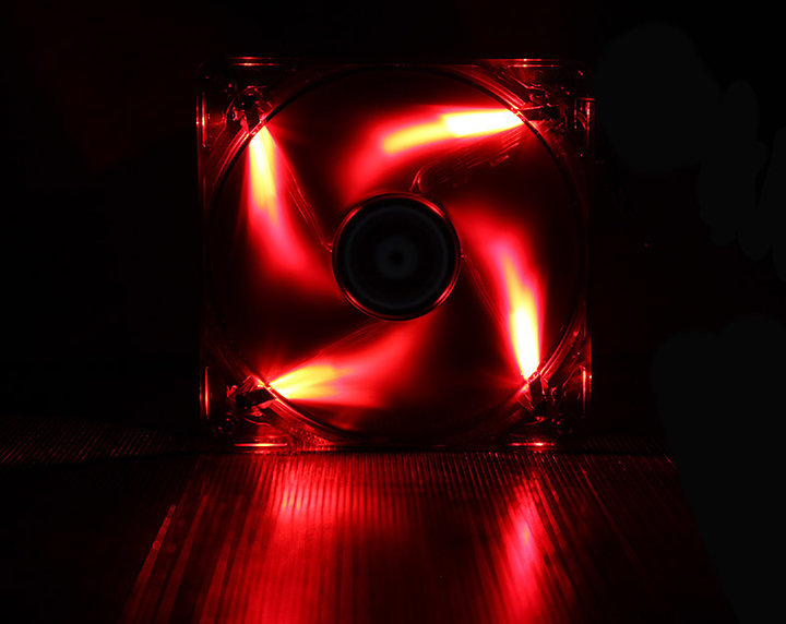 BITFENIX Spectre Red LED, 140mm, černá_1925496689