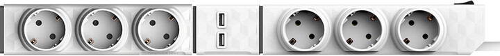 PowerCube modulární zásuvkový systém PowerStrip Modular Switch, 3 zásuvky, 1.5m, bílá_683779241