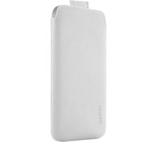 Belkin Pouzdro zasouvací PU kůže iPhone 5, bílá_1235821145