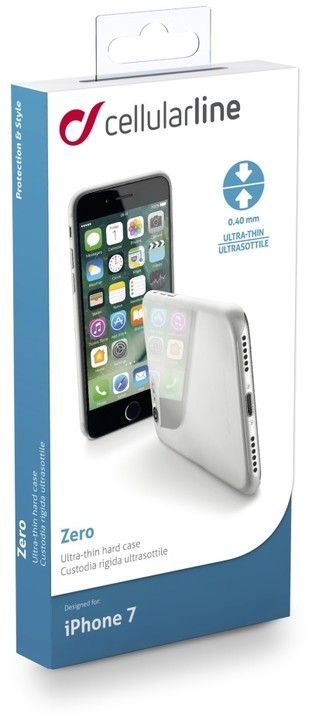 CellularLine ZERO ultratenký zadní kryt pro Apple iPhone 7, čirý + fólie_932932078