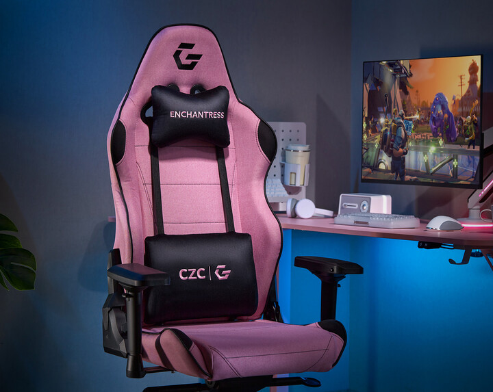 CZC.Gaming Enchantress, herní židle, růžová/černá_575490403