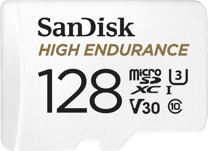 SanDisk Micro SDXC High Endurance 128GB 100MB/s UHS-I U3 + SD adaptér_8368876