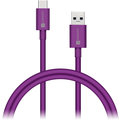 CONNECT IT Wirez COLORZ Kabel USB-C (Type C) - USB-A, 1 m, fialový