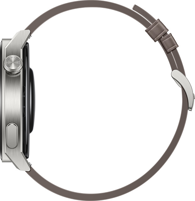 Huawei Watch GT 3 Pro 46 mm, Light Titanium Case, Gray Leather Strap_2116173214