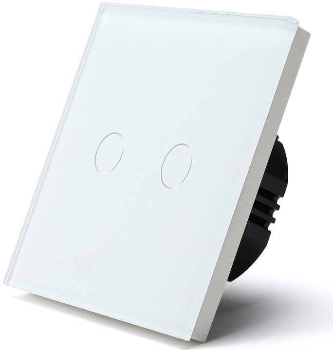 iQtech SmartLife chytrý vypínač 2x NoN, WiFI, Bílá_1654796257