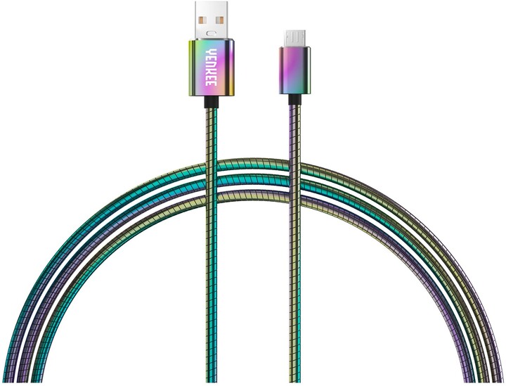 YENKEE YCU 251 nabíjecí kabel Micro USB, nerezová ocel, 1m_491377025
