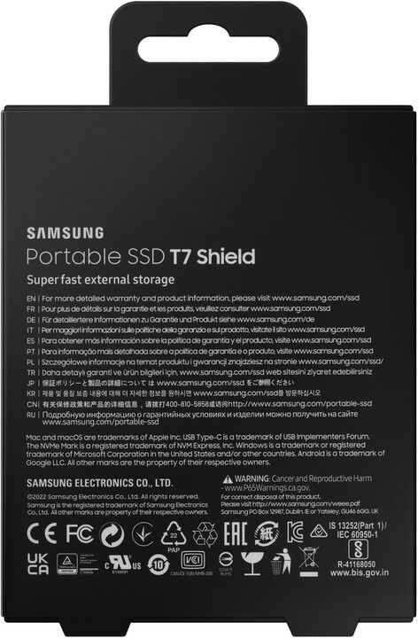 Samsung T7 Shield, 1TB, černá_507765033