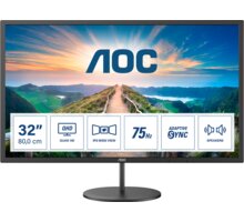 AOC Q32V4 - LED monitor 31,5" Poukaz 200 Kč na nákup na Mall.cz + O2 TV HBO a Sport Pack na dva měsíce