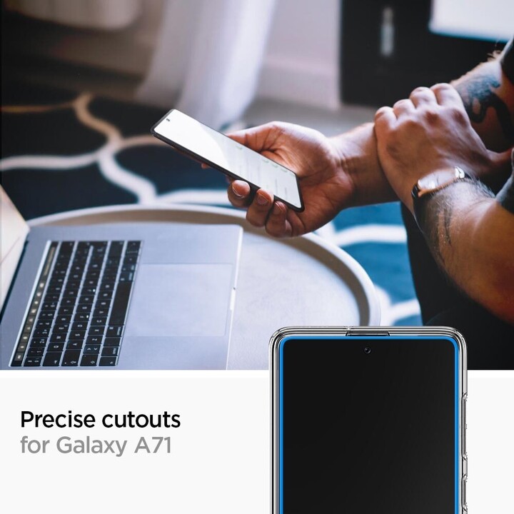 Spigen ochranné sklo FC pro Samsung Galaxy A71, černá_1867673345