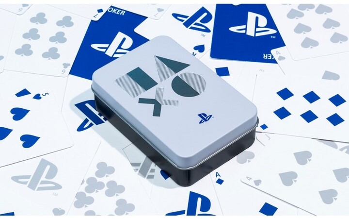 Hrací karty Playstation - Logo Symbols, plechová krabička_1108592895
