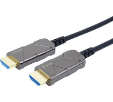PremiumCord kabel HDMI 2.1, M/M, 8K@60Hz, Ultra High Speed, optický fiber kabel, pozlacené konektory, 5m, černá kphdm21x05