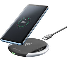 CellularLine Wireless Fast Charger + Fast Charge adaptér 10W, černá_242640896