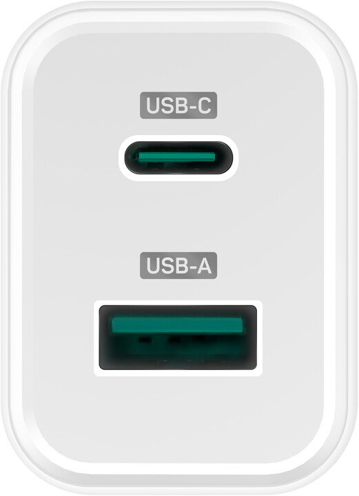 CONNECT IT síťový adaptér GaN Wanderer2, USB-C, USB-A, PD 33W, bílá_456711242