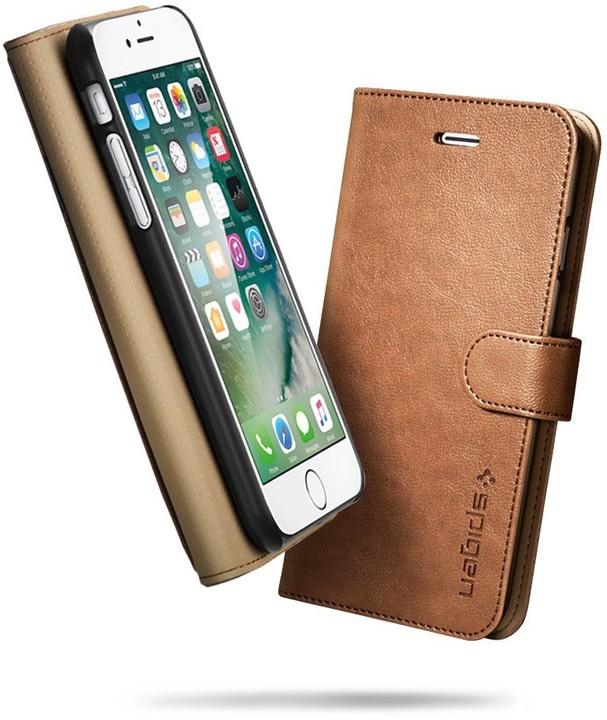 Spigen Wallet S pro iPhone 7, brown_939035645