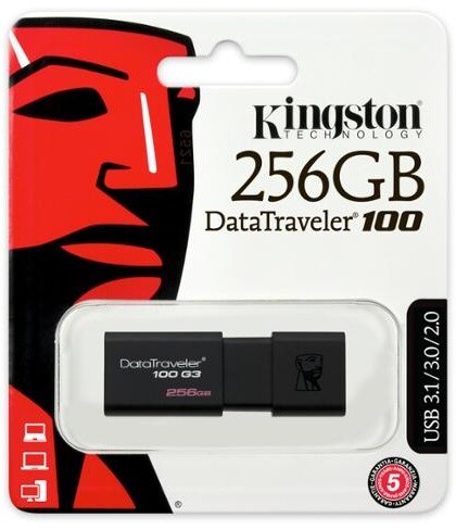 Kingston DataTraveler 100 G3 - 256GB, černá_1886642009
