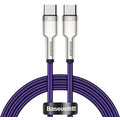 BASEUS kabel Cafule USB-C - USB-C, nabíjecí, datový, 100W, 1m, fialová_1908382867