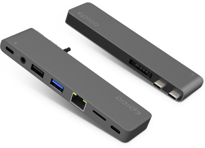 EPICO Hub Pro III s rozhraním USB-C pro notebooky, vesmírně šedá_1413662035