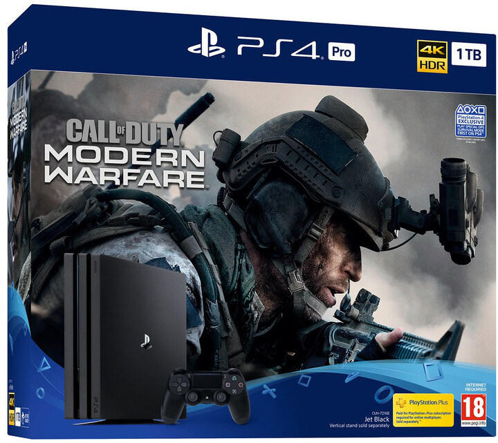 PlayStation 4 Pro, 1TB, Gamma chassis, černá + Call of Duty: Modern Warfare_1191299692