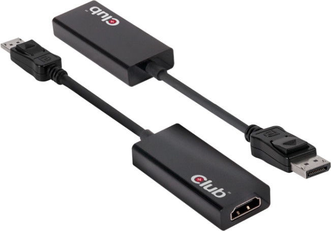 Club3D DisplayPort 1.2 na HDMI 2.0, podpora 4K/60Hz, aktivní adaptér, 15cm_1695307488