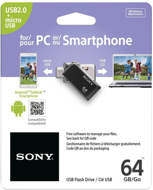 Sony Micro Vault OTG SA2 Duo - 64GB, černá_1156609591