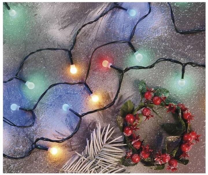 Emos LED vánoční cherry řetěz – kuličky, 20 m, venkovní i vnitřní, multicolor, časovač_208647981