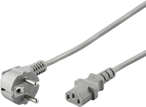 PremiumCord kabel síťový 230V k počítači 2m, šedá_422575517