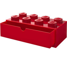 Stolní box LEGO, se zásuvkou, velký (8), červená_2090610043