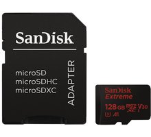 SanDisk Micro SDXC Extreme 128GB A1 UHS-I U3 (100 MB/s čtení a 90 MB/s zápis) + SD adaptér_1611665360