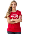 Tričko GEEK dámské, červené (S)_655699523