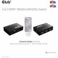 Club-3D HDMI switch 1:3, 8K@60Hz/4K@120Hz_204062217