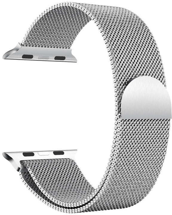 MAX náhradní řemínek MAS25 pro Apple Watch, 38/40mm, stříbrná_97627075