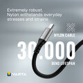 VARTA kabel USB-A - USB-C, 60W, 2m, černá_1005390723