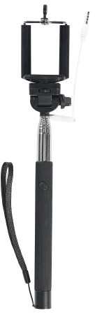 Polaroid teleskopická selfie tyč s kabelem, černá_399483967