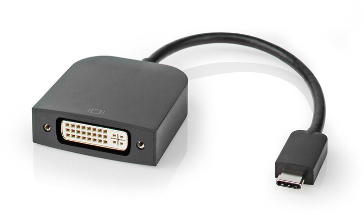 Nedis adaptér USB-C - DVI-D 24+1 (M/F), 1080p, 20cm, černá_233663367