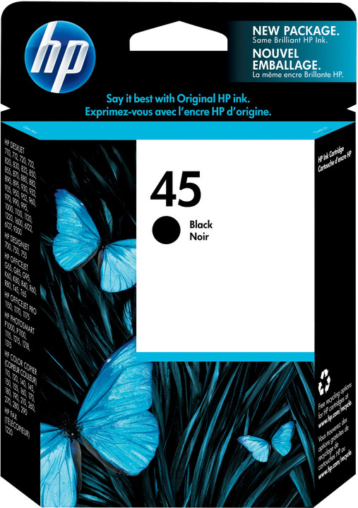 HP 51645A, no.45, černá