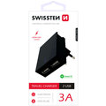 SWISSTEN síťový adaptér SMART IC, CE 2x USB 3 A Power, černá_1273385979