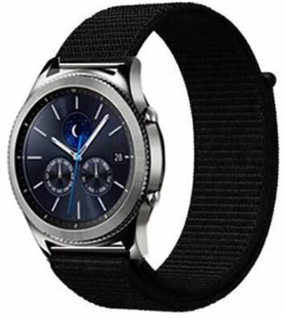 ESES nylonový řemínek na suchý zip pro Samsung Galaxy watch 46mm/samsung gear s3, černá_603172676